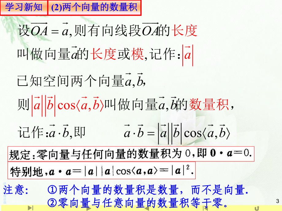 1.1.2空间向量的数量积 课件-山东省teng州市第一中学人教A版（2019版）高中数学选择性必修一(共24张PPT).ppt_第3页