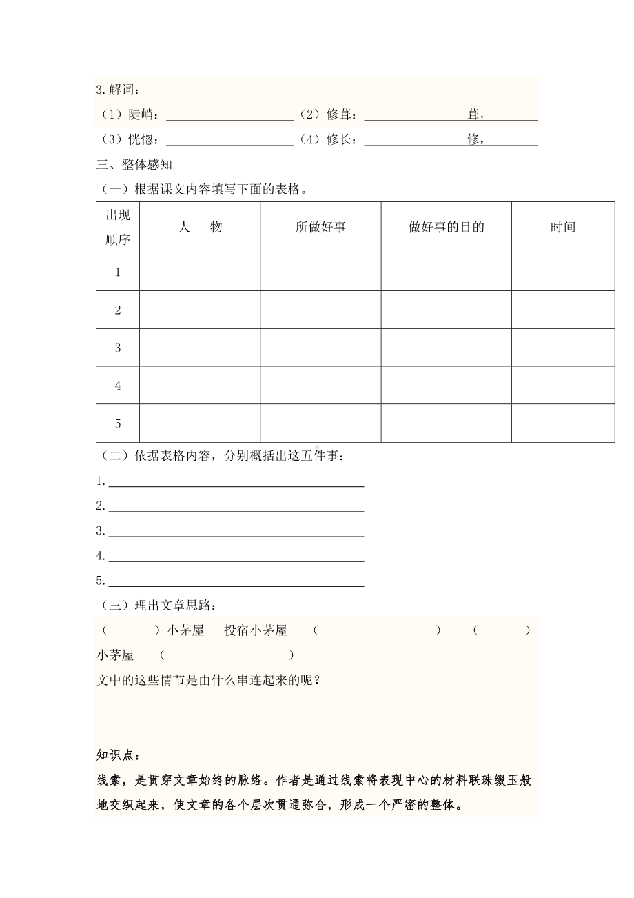 部编版七年级语文下册《驿路梨花》导学案（厦门市级公开课）.docx_第2页