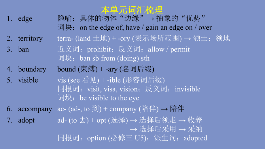 Unit 3 单词用法趣味解读2 -ppt课件 -（2022）新人教版(2019新版)高中英语选择性必修第一册.pptx_第2页