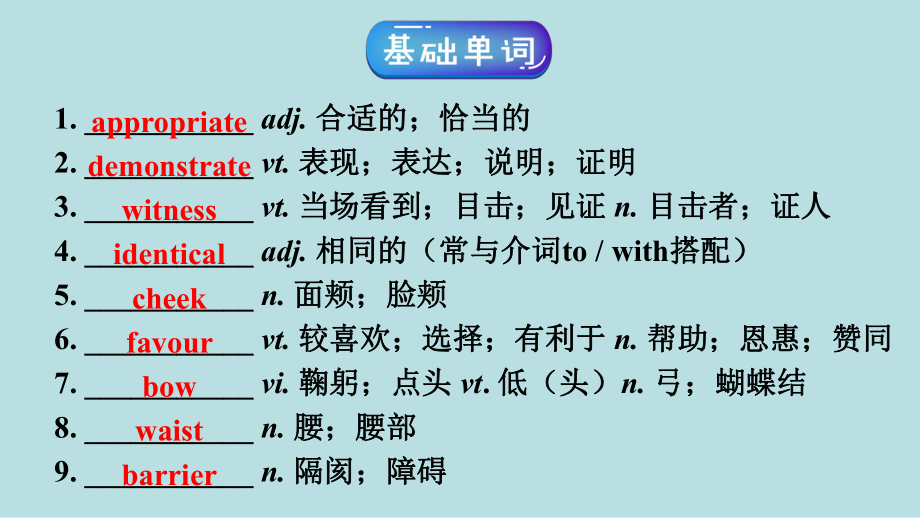 Unit 4Body Language 单元复习-ppt课件--（2022）新人教版(2019新版)高中英语选择性必修第一册.pptx_第2页