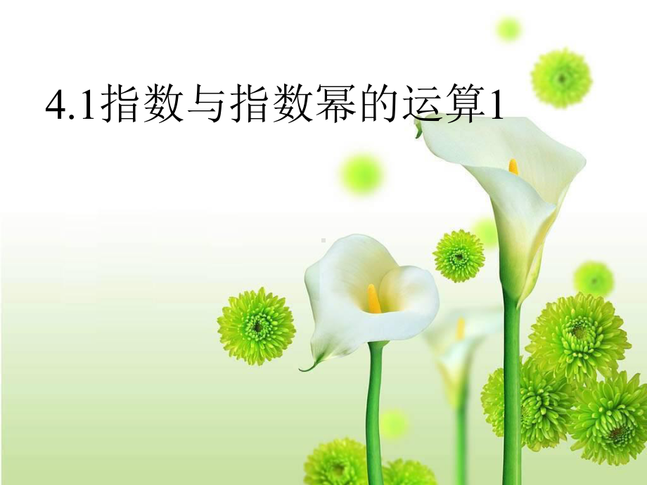 4.1指数与指数幂的运算1(共19张PPT) 课件—山东省teng州市第一中学人教版高中数学新教材必修第一册.ppt_第1页