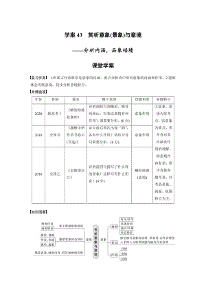 高考语文一轮复习 学案43　赏析意象 (景象)与意境-分析内涵品象悟境.docx