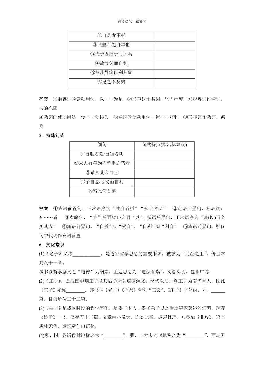 高考语文一轮复习 学案27　《〈老子〉四章》《五石之瓠》《兼爱》.docx_第3页