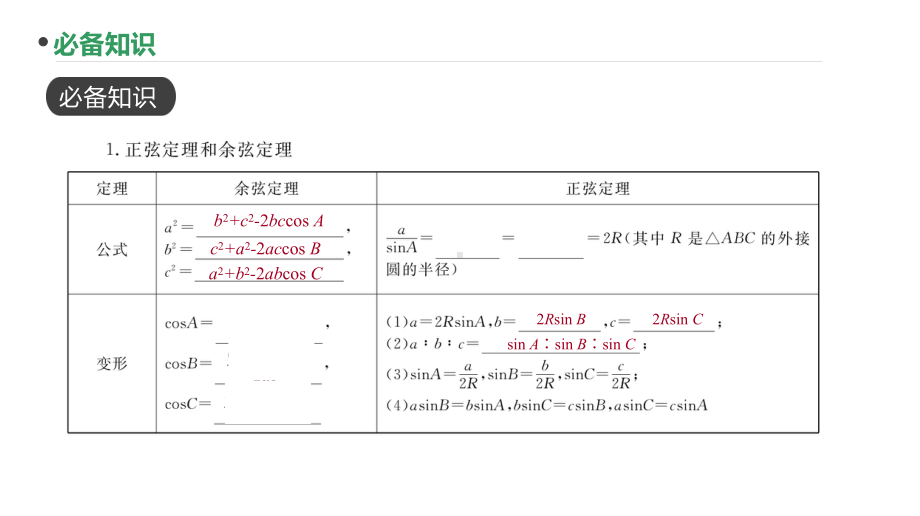 2023新高考数学PPT：第27讲 平面向量的应用-解三角形.pptx_第3页