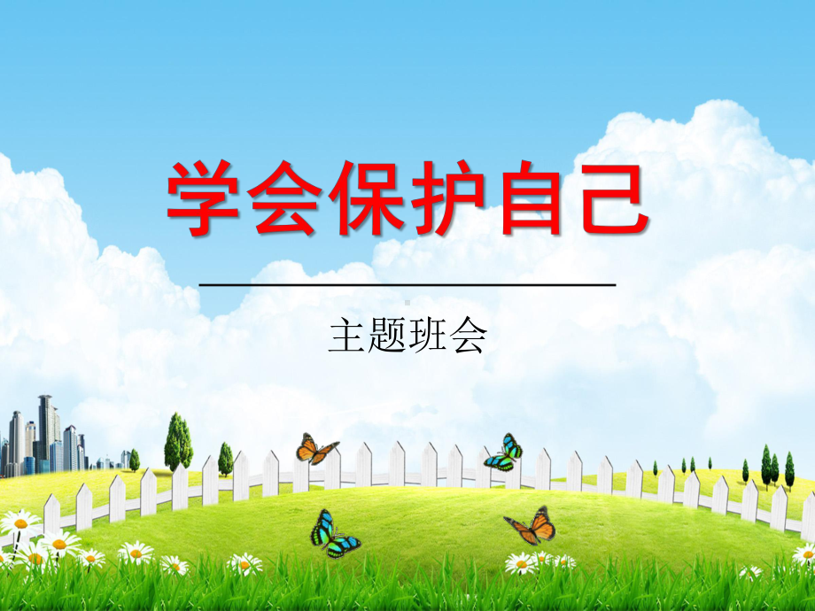 初中主题班会《学会保护自己》ppt课件（共69张ppt）.pptx_第1页