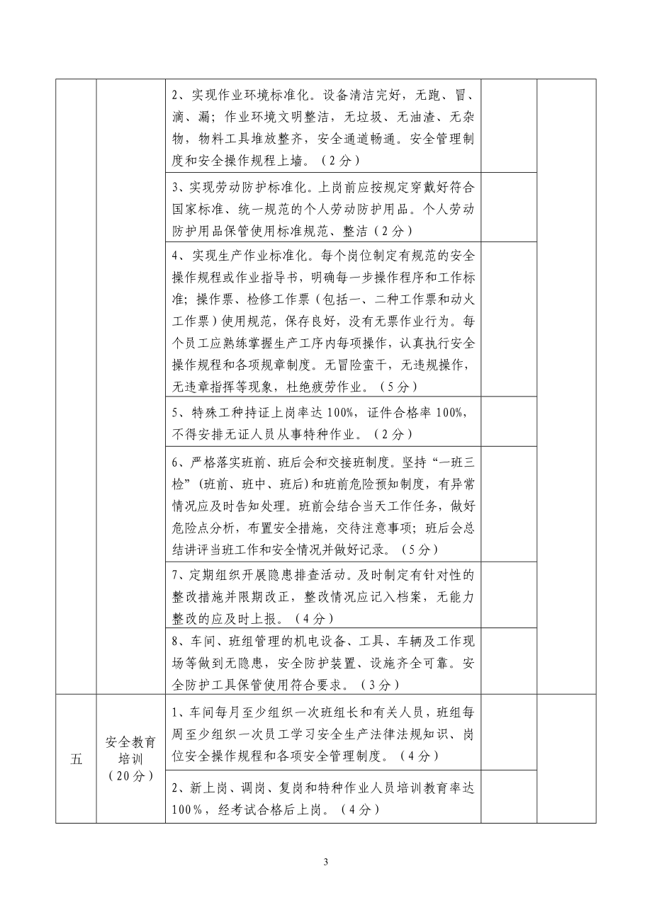 电力安全生产先进车间、班组评选标准参考模板范本.doc_第3页