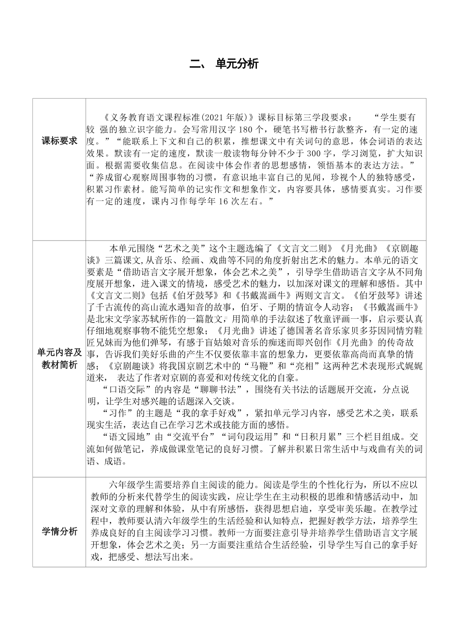 中小学作业设计大赛获奖优秀作品-《义务教育语文课程标准（2022年版）》-[信息技术2.0微能力]：小学六年级语文上（第七单元）月光曲.docx_第3页