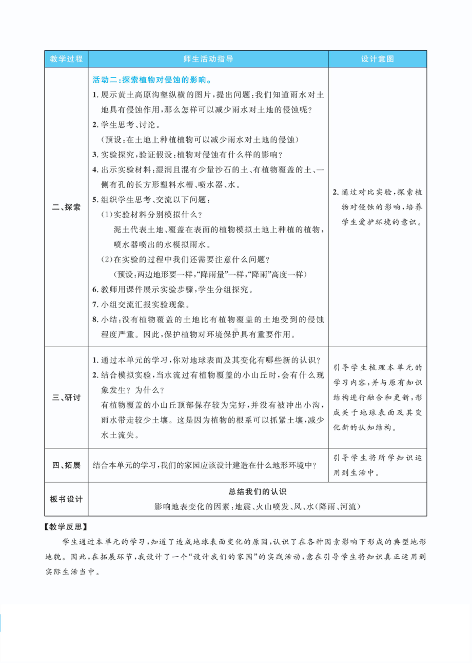 2.7 总结我们的认识教案(PDF版表格式含反思）-2022新教科版五年级上册《科学》.pdf_第2页