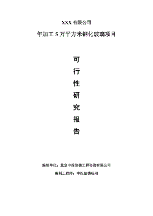 年加工5万平方米钢化玻璃项目可行性研究报告建议书.doc