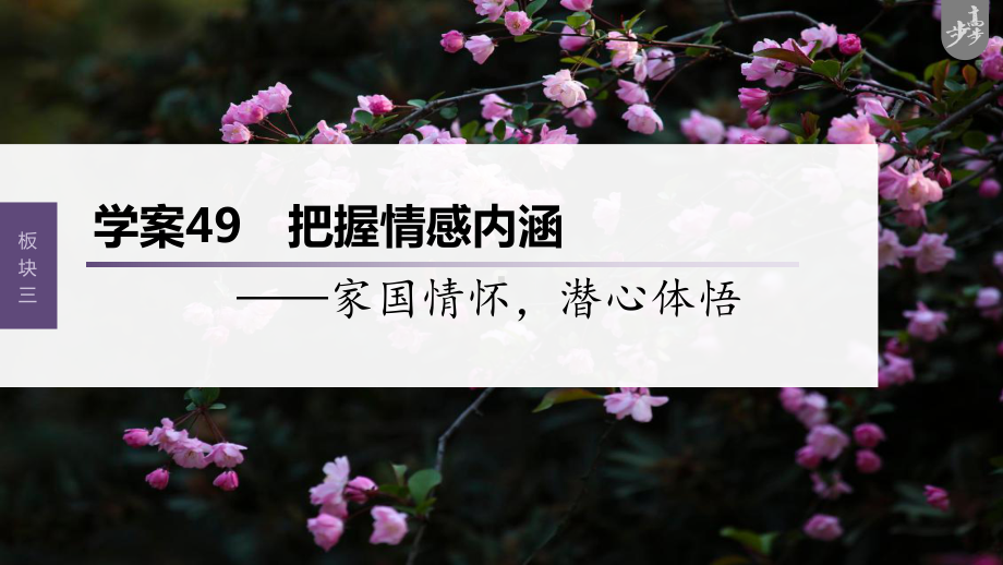 （2023高考语文大一轮复习PPT）学案49　把握情感内涵-家国情怀潜心体悟.pptx_第1页