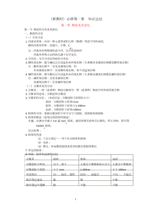 （新教材）高中化学人教版（2019）必修第1册知识点总结.doc