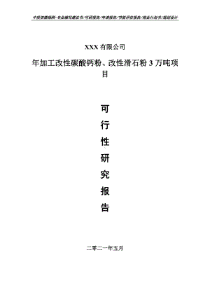 年加工改性碳酸钙粉、改性滑石粉3万吨可行性研究报告申请立项.doc