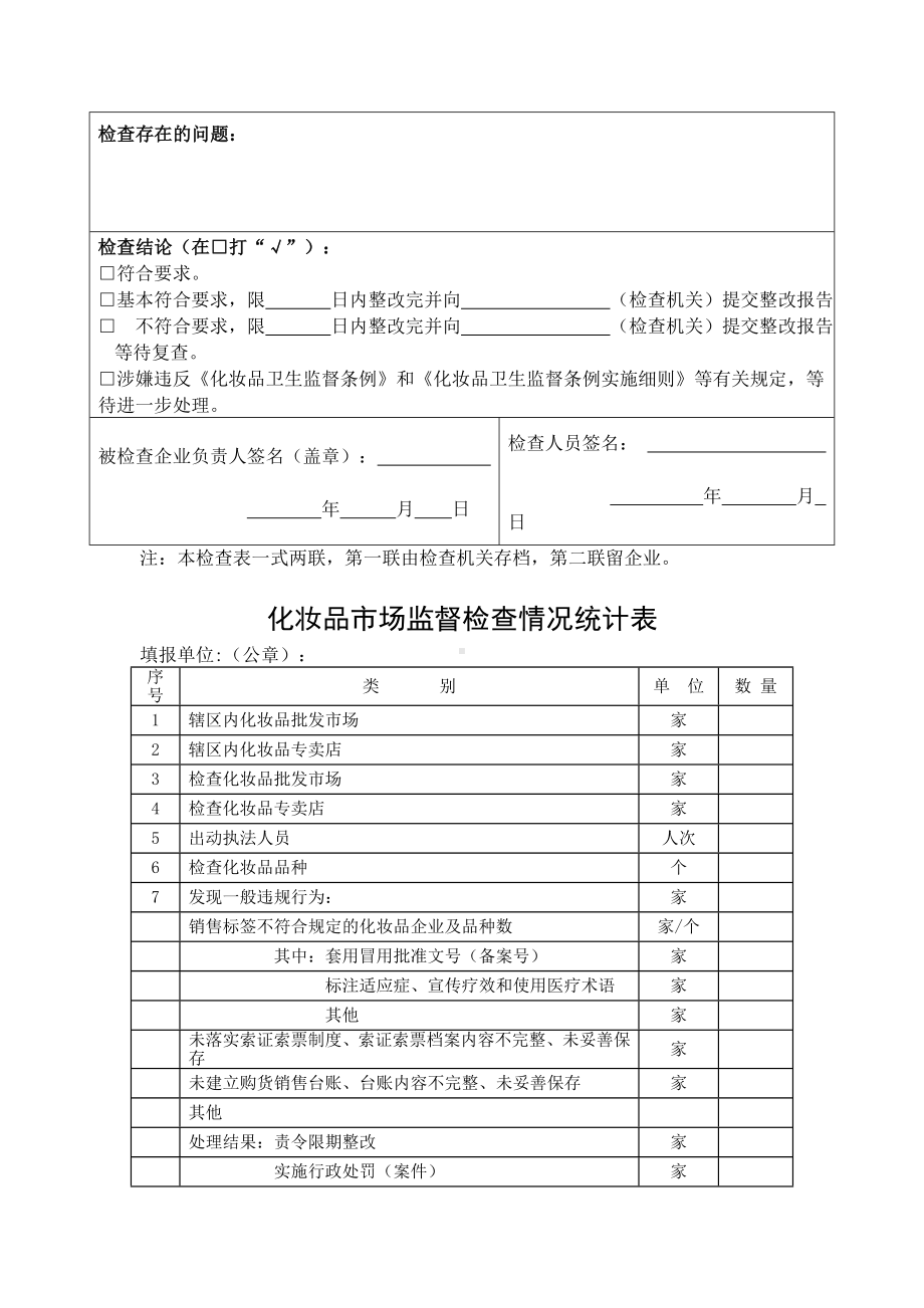 化妆品经营使用单位现场检查表参考模板范本.doc_第3页