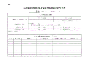 科研实验室特种设备安全隐患排查整治情况汇总表参考模板范本.doc