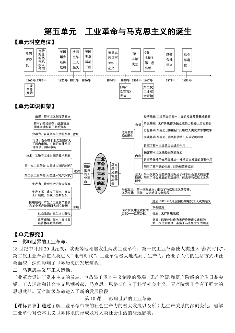 2022年高中统编教材历史培训工业革命与马克思主义的诞生 教案.docx_第1页