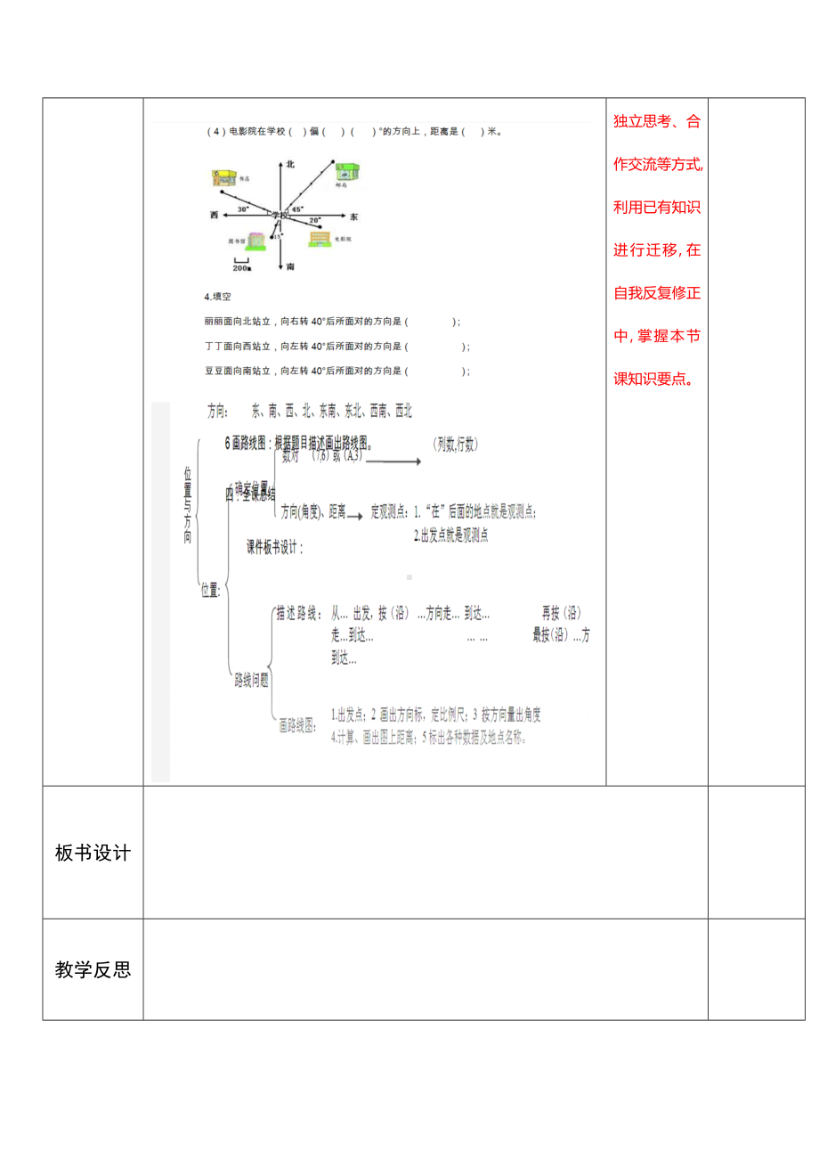 人教版六年级上册数学第二单元《位置与方向整理复习》教案.docx_第2页