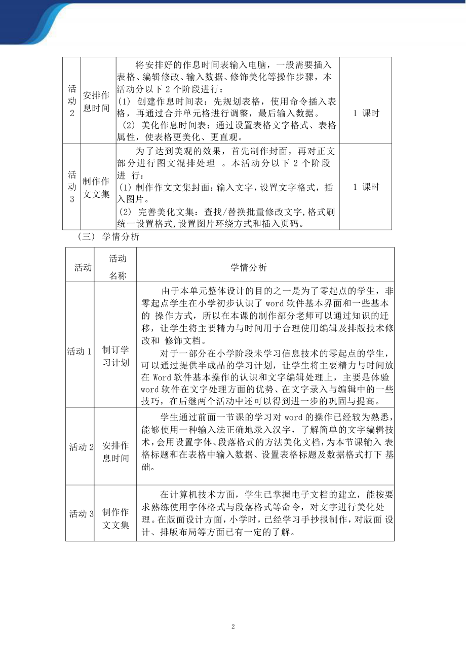 [信息技术2.0微能力]：中学七年级信息技术上（第三单元）制订学习计划-中小学作业设计大赛获奖优秀作品[模板]-《义务教育信息技术课程标准（2022年版）》.pdf_第3页