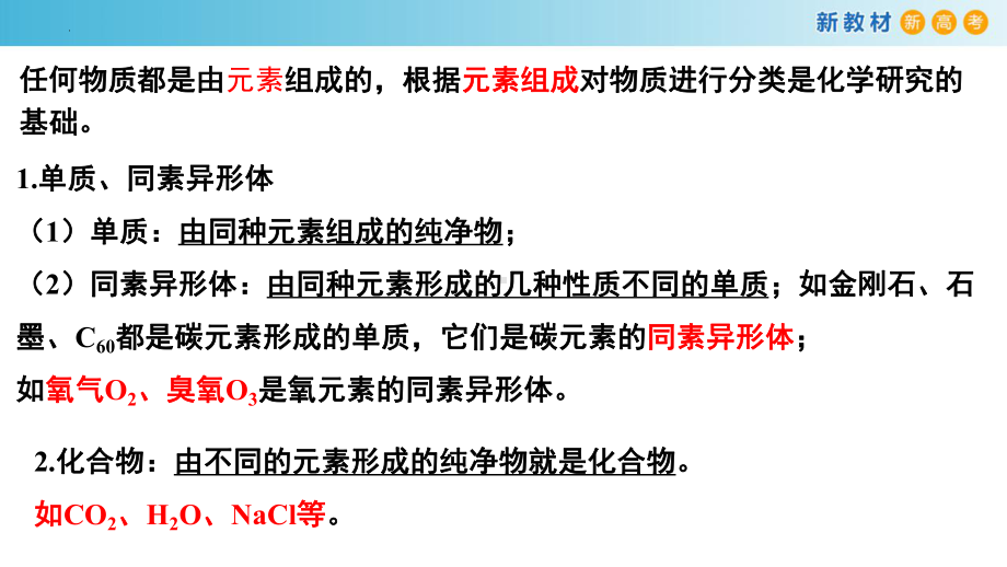 高中化学（人教版2019必修第一册）第一章物质及其变化 单元复习.pptx_第3页