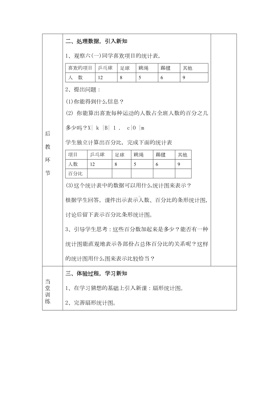 人教版六年级上册数学第七单元第1课《扇形统计图》教案（定稿）.docx_第2页