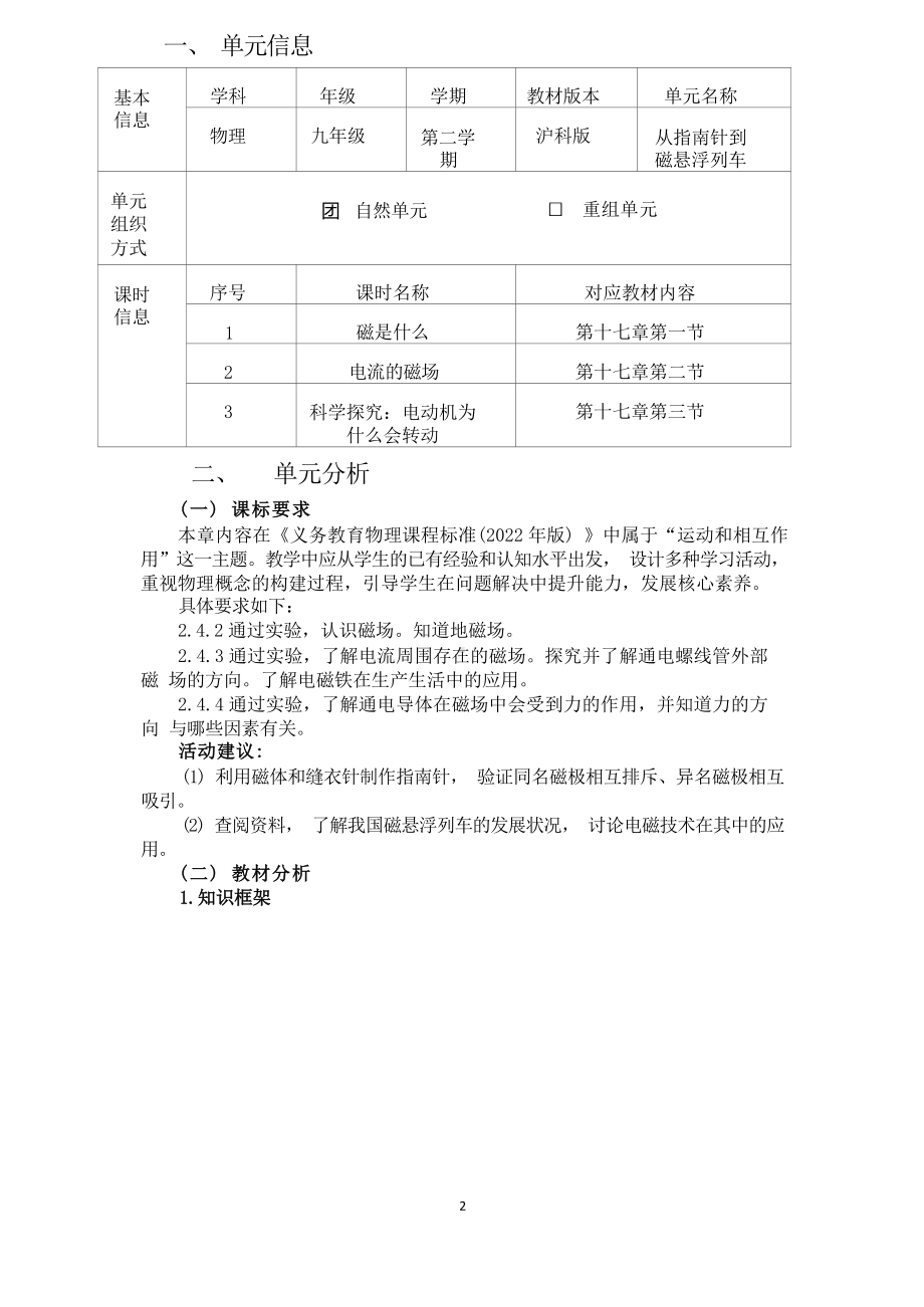 [信息技术2.0微能力]：中学九年级物理下（第十七章）-中小学作业设计大赛获奖优秀作品[模板]-《义务教育物理课程标准（2022年版）》.docx_第2页