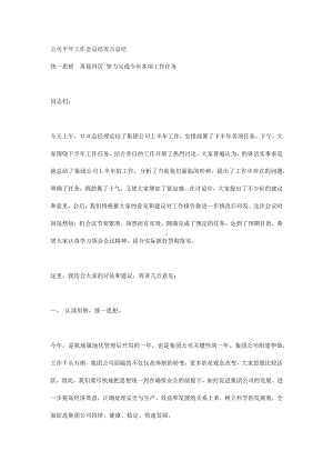 公司半年工作会总结发言总结.docx