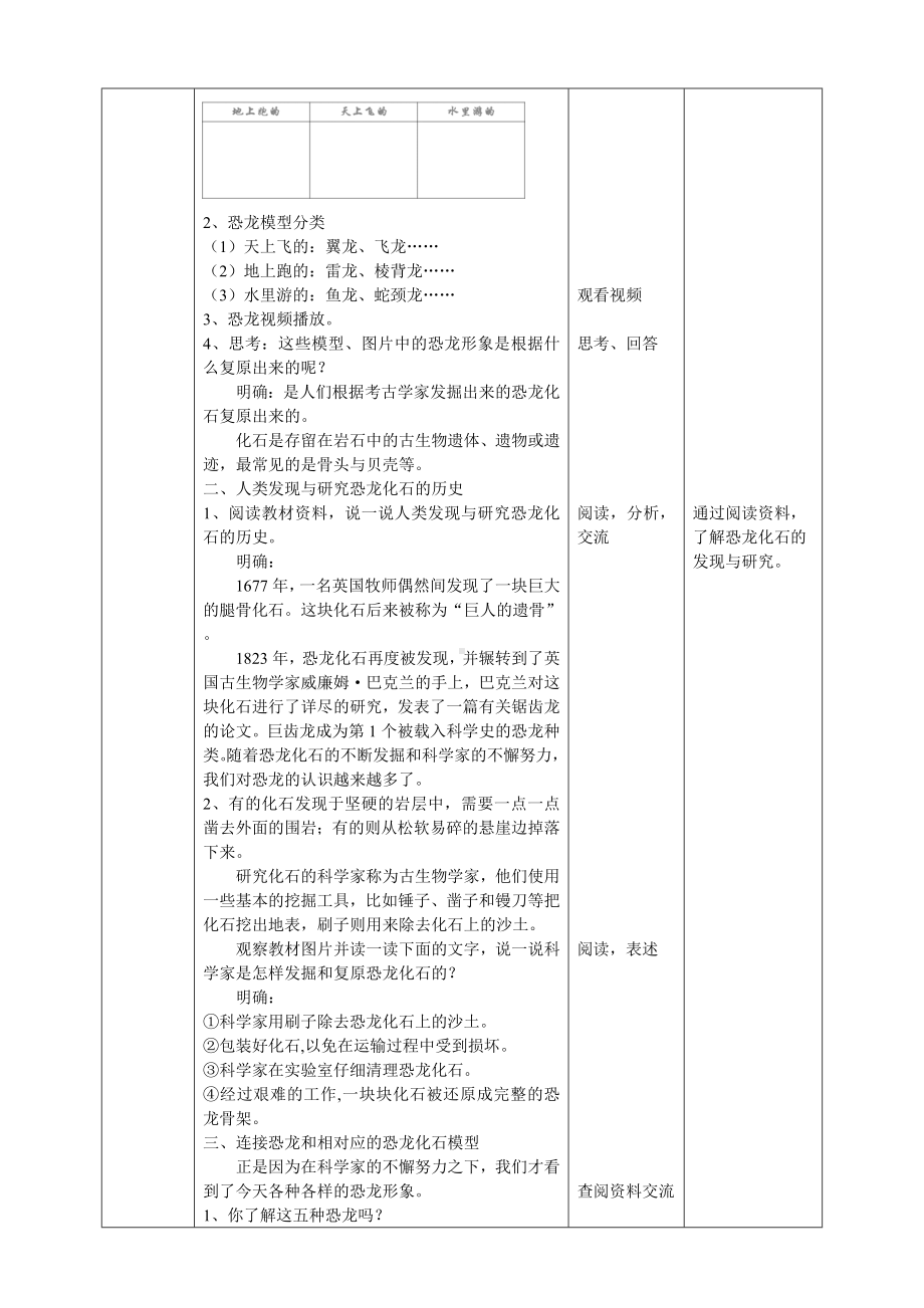 3.8《消逝的恐龙》（教案）-2022新苏教版六年级上册《科学》.doc_第2页