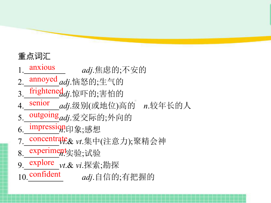 新人教版(2019新版)《高中英语》必修第一册Welcome unit Reading and Thinking 知识点讲练 ppt课件.pptx_第2页