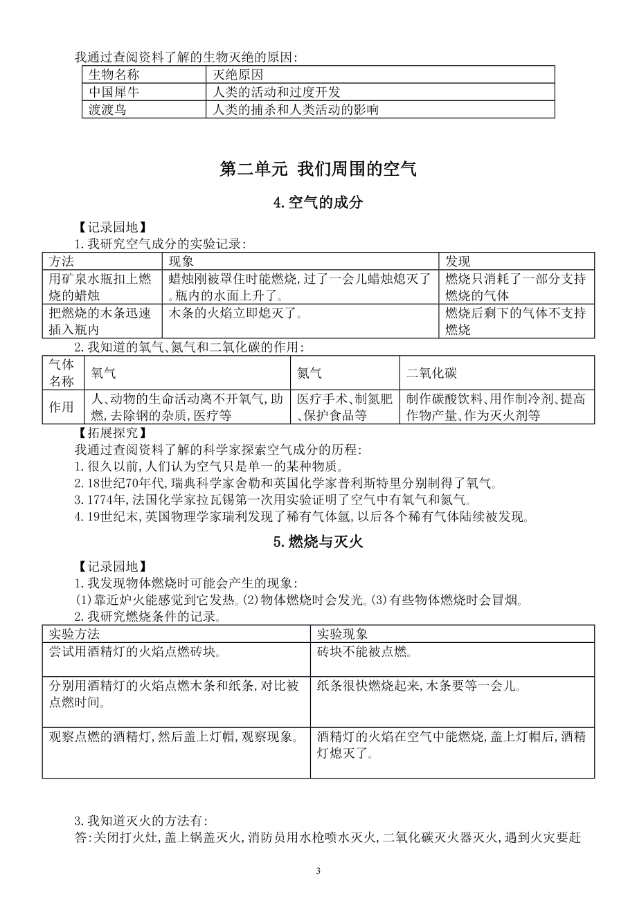 小学科学青岛版五四制五年级上册《科学学生活动手册》全册参考答案（共29课）（2022秋）.doc_第3页