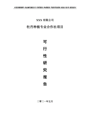 牡丹种植专业合作社建设项目可行性研究报告建议书.doc