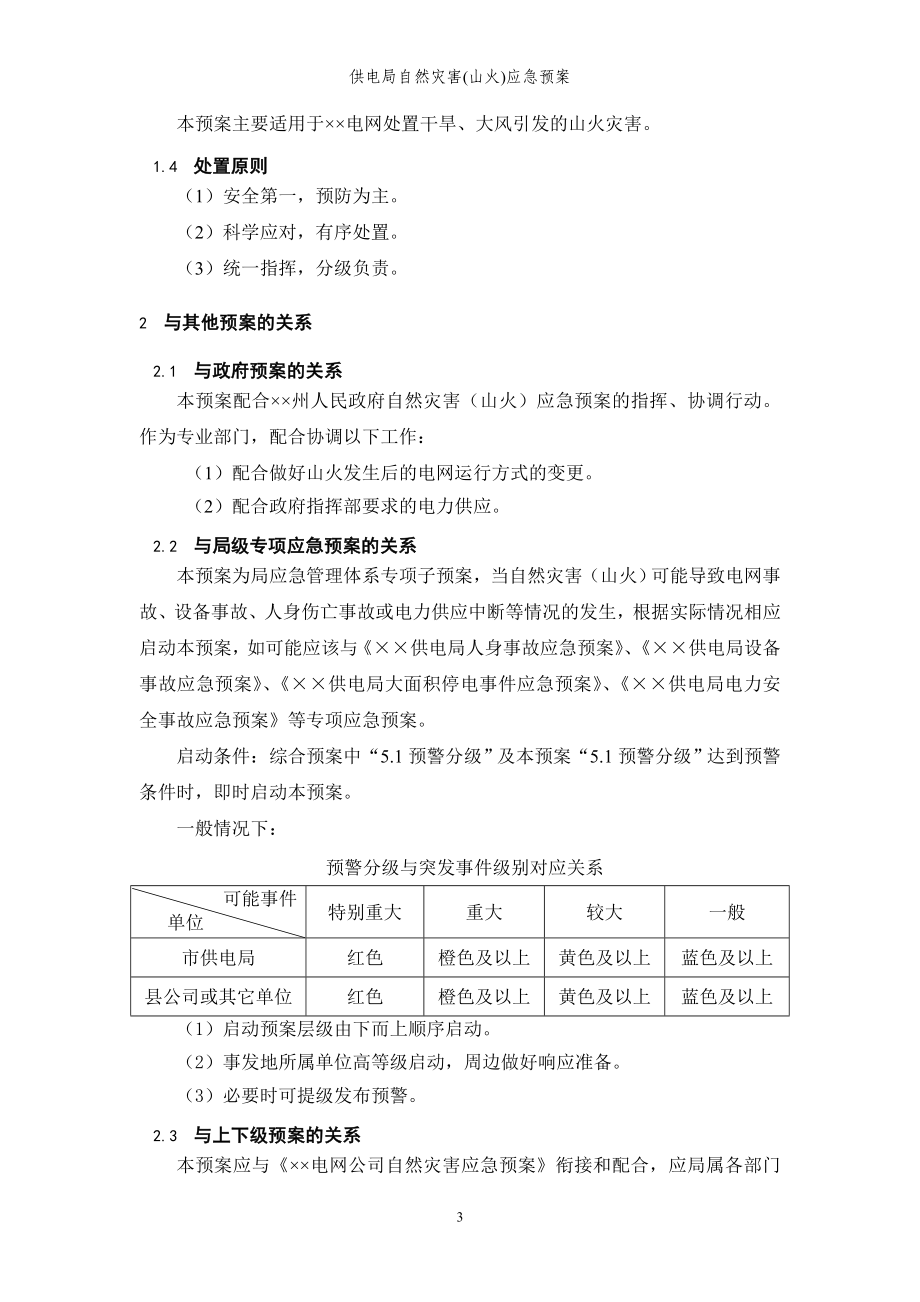 供电局自然灾害(山火)应急预案参考范本.doc_第3页