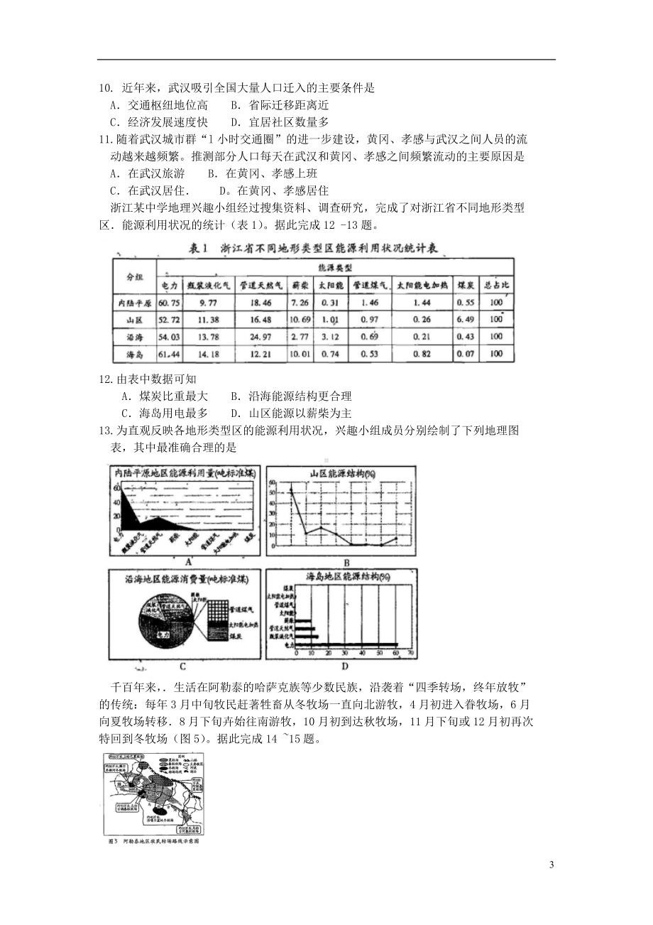 山东省潍坊市2020届高考地理下学期模拟考试一模试题.doc_第3页