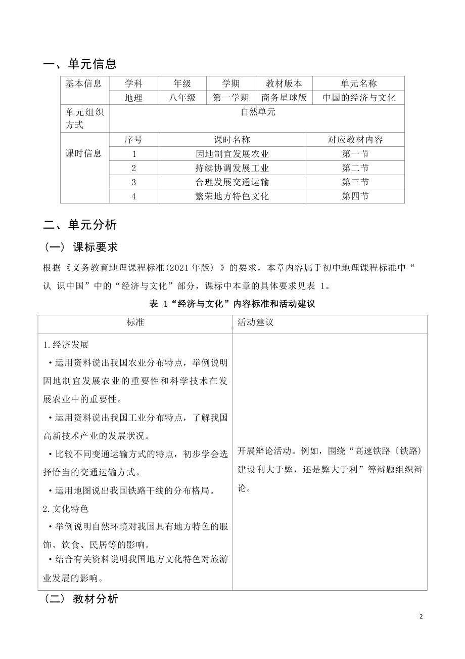 [信息技术2.0微能力]：中学八年级地理上（第四章）持续协调发展工业-中小学作业设计大赛获奖优秀作品[模板]-《义务教育地理课程标准（2022年版）》.docx_第2页