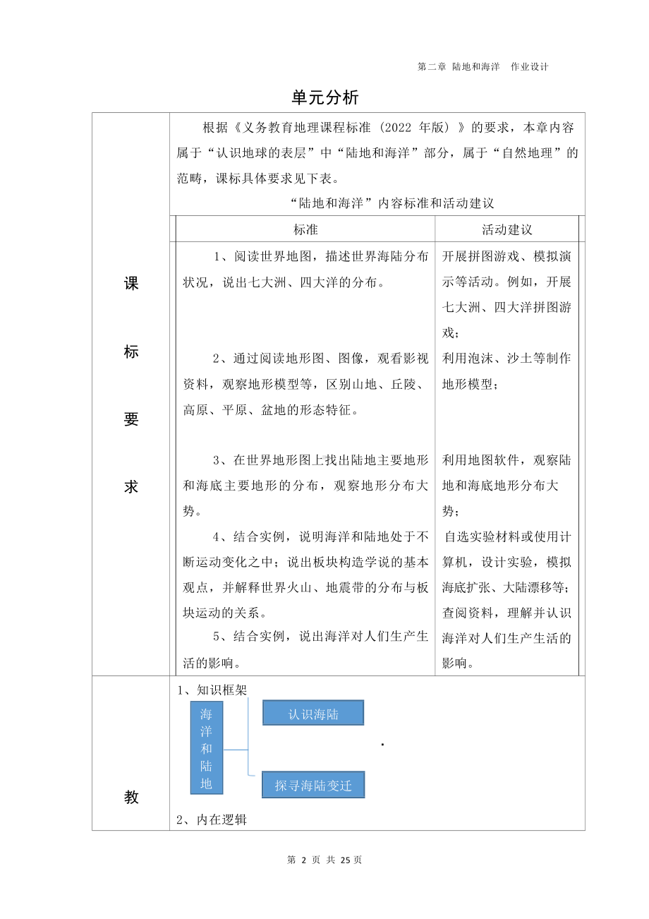 [信息技术2.0微能力]：中学七年级地理上（第二章）陆地和海洋-中小学作业设计大赛获奖优秀作品-《义务教育地理课程标准（2022年版）》.docx_第3页