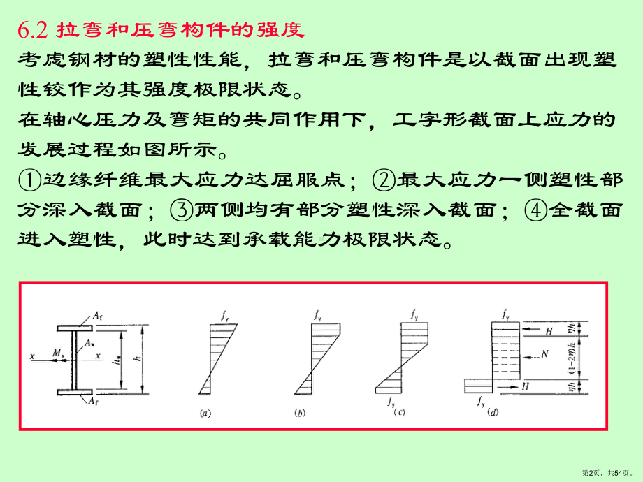 《钢结构设计原理》6拉弯和压弯构件精选ppt课件.ppt_第2页