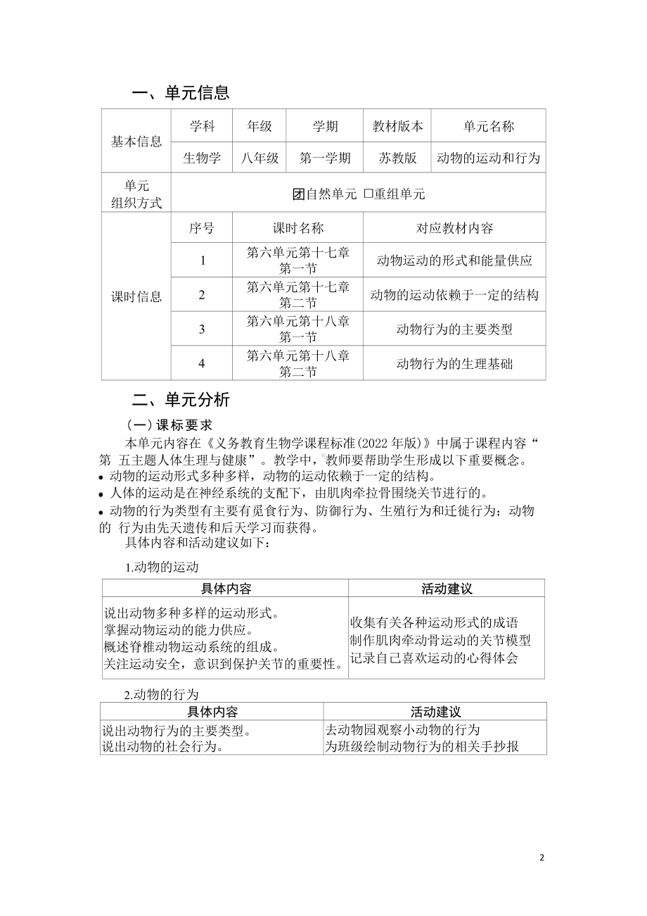 [信息技术2.0微能力]：中学八年级生物上（第六单元）动物行为的生理基础-中小学作业设计大赛获奖优秀作品-《义务教育生物课程标准（2022年版）》.docx_第2页