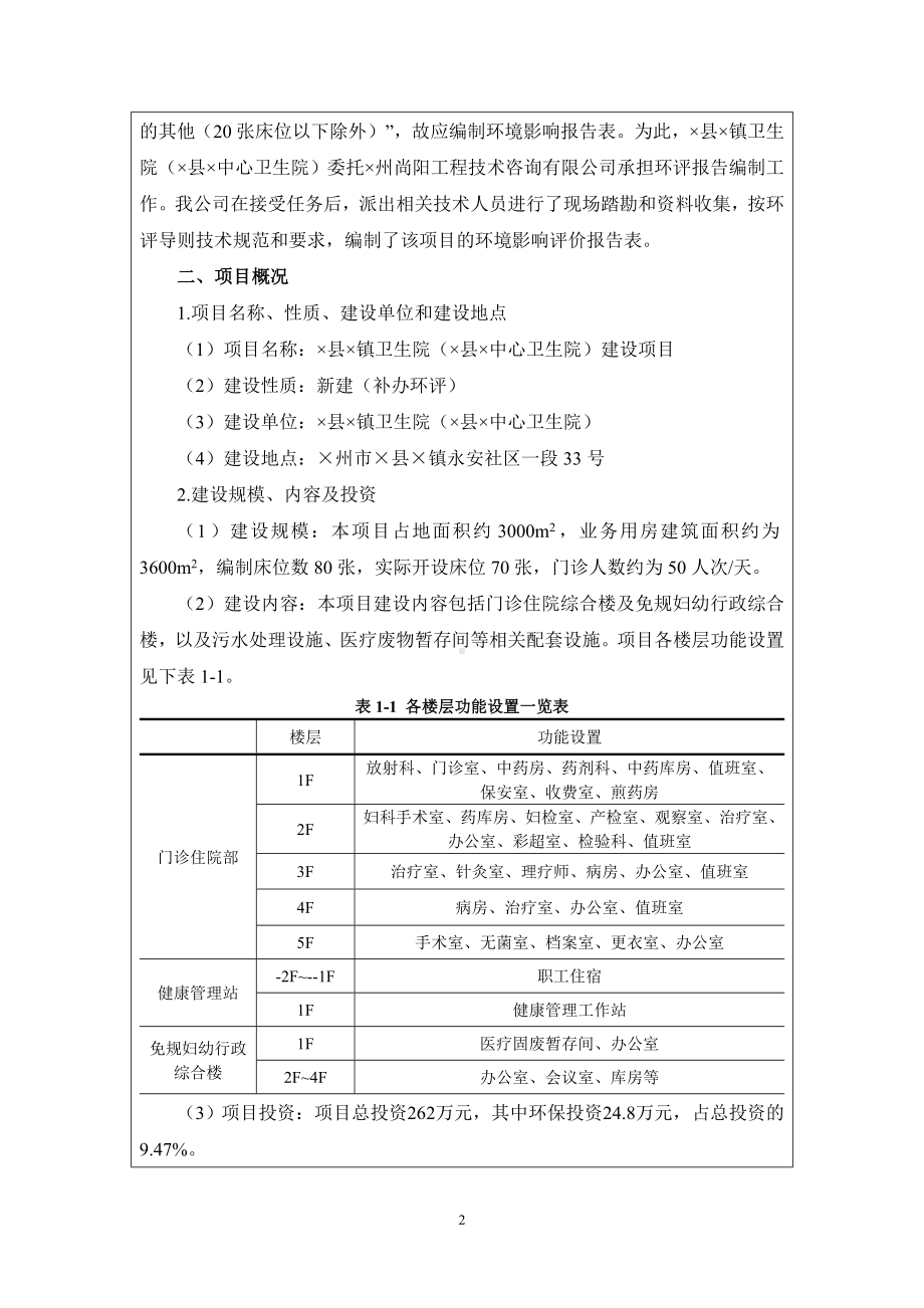 中心卫生院建设项目环境影响报告表参考范本.doc_第2页