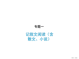 专题一记叙文阅读(含小说、散文)课件.pptx