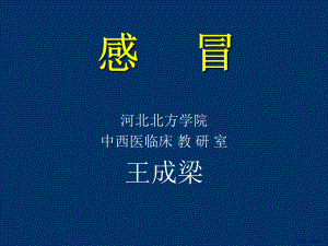 中医内科教学课件感冒.ppt