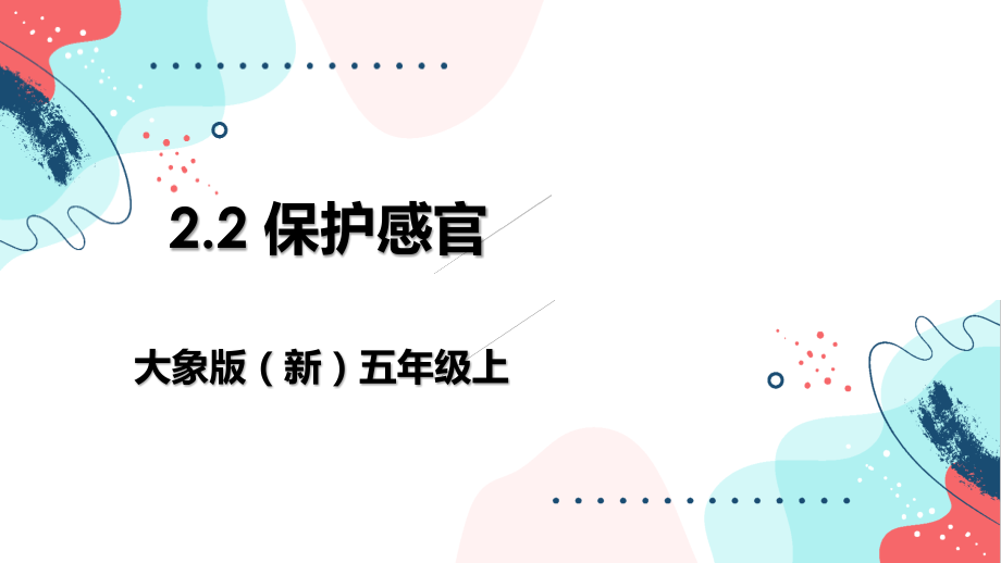 2.2保护感官（ppt课件+视频）-2022新大象版五年级上册《科学》.rar