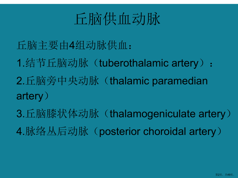 丘脑供血动脉及丘脑梗死详解课件.pptx_第2页