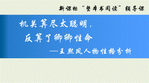 《红楼梦导读-王熙凤人物性格分析》ppt课件-统编版高中语文必修下册.pptx