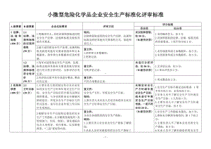 小微型危险化学品企业安全生产标准化评审标准参考模板范本.doc