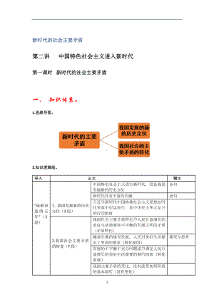 新时代的社会主要矛盾-(精讲精练)-《习近平新时代中国特色社会主义思想学生读本》（初中）.docx