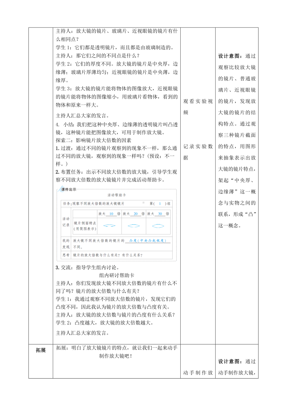 教科版科学六年级上册1-1 放大镜 教学设计.doc_第3页