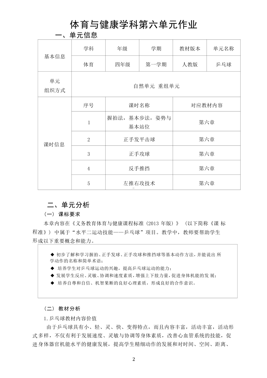 [信息技术2.0微能力]：体育与健康水平二（运动技能-乒乓球）-中小学作业设计大赛获奖优秀作品-《义务教育体育与健康课程标准（2022年版）》.pdf_第2页