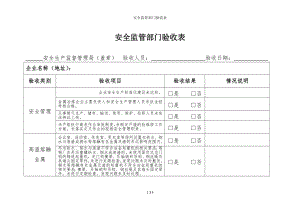 安全监管部门验收表参考模板范本.doc