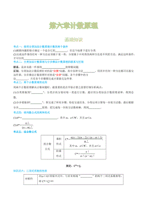 2022新人教A版（2019）《高中数学》选择性必修第三册第六章 计数原理 学案.docx