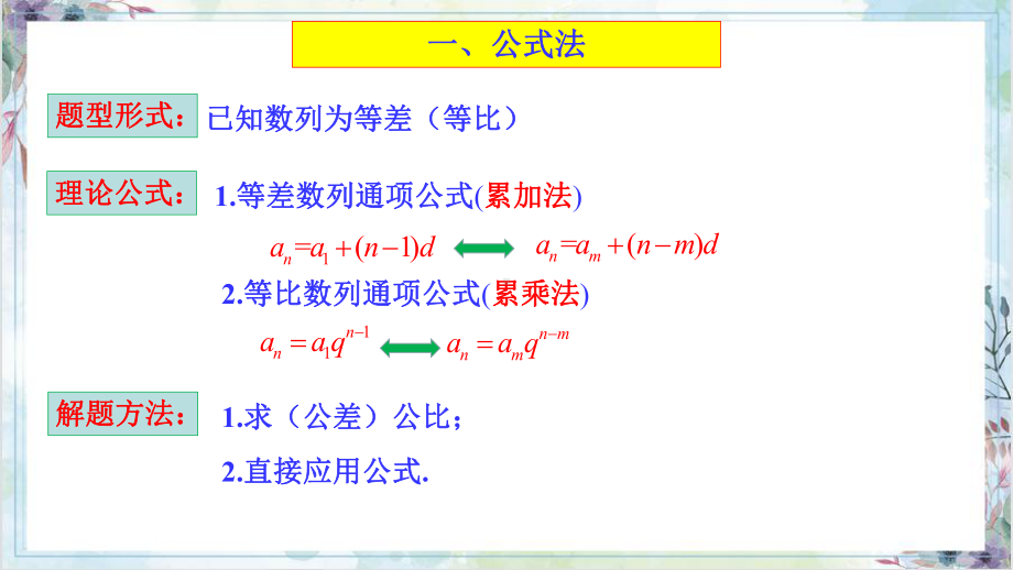 2022新人教A版（2019）《高中数学》选择性必修第二册第四章 数列通项微专题ppt课件.pptx_第2页