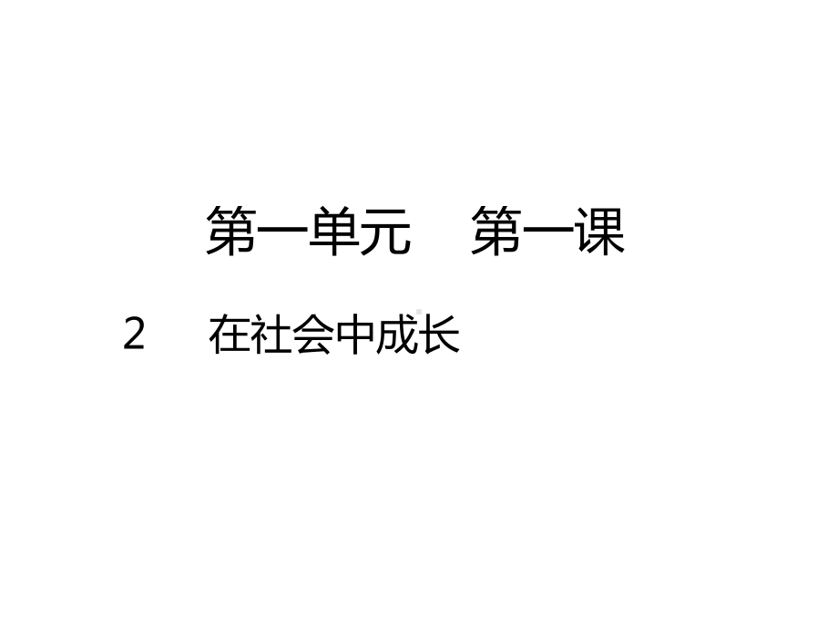 部编版道德与法治八年级上册 1-2在社会中成长（课件）.pptx_第1页