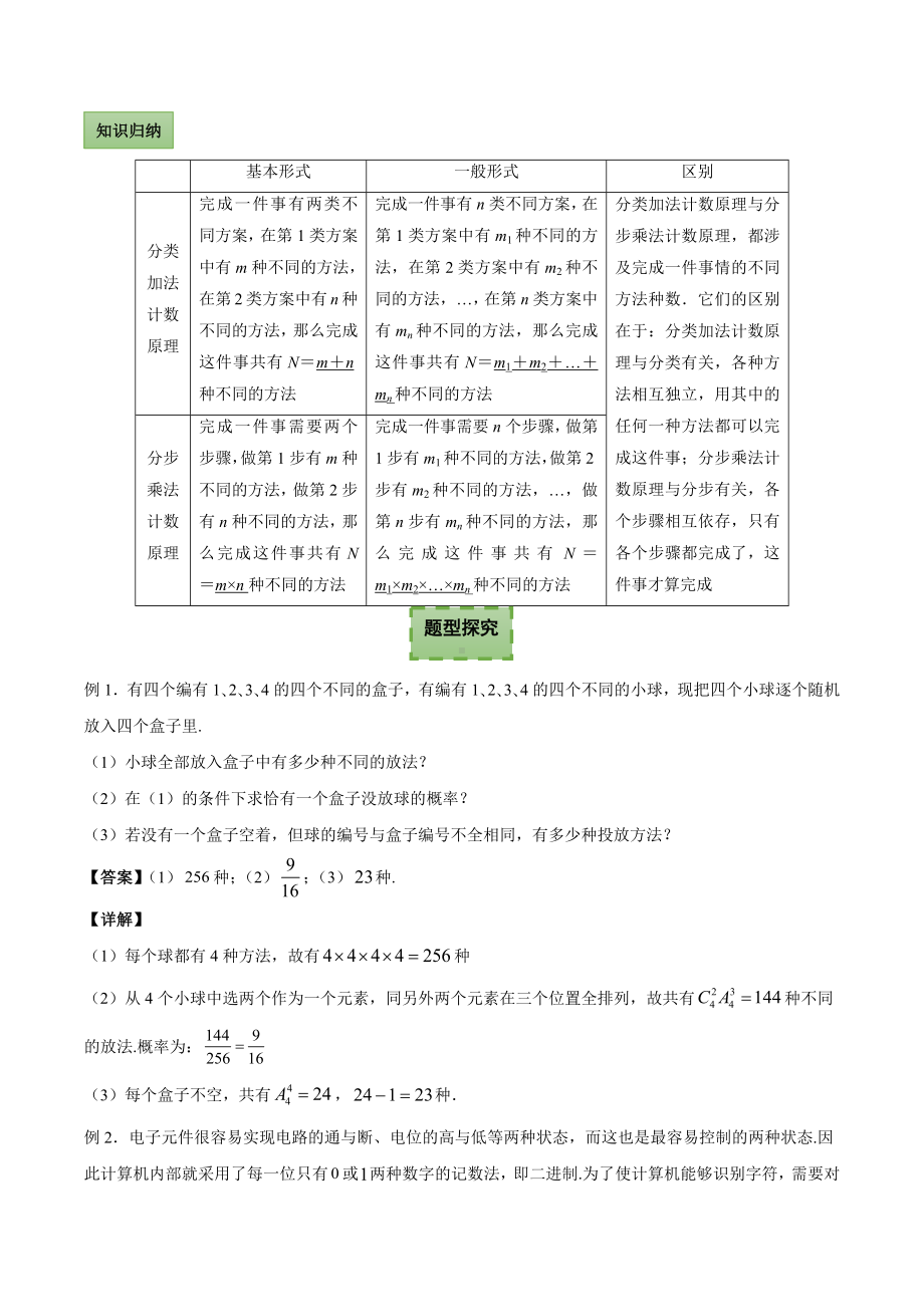 6.1 分类加法计数原理与分步乘法计数原理 讲义-2022新人教A版（2019）《高中数学》选择性必修第三册.docx_第2页